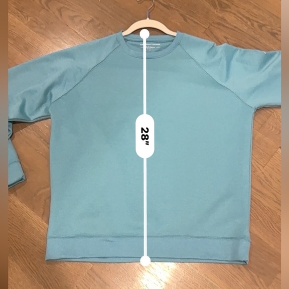 Holderness Bourne The Ellis‎ Pullover Crewneck Sweater L Tailored Fit teal blue - Picture 6 of 6